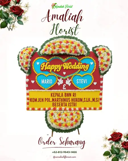 Papan Bunga Pernikahan Tirtajaya Depok